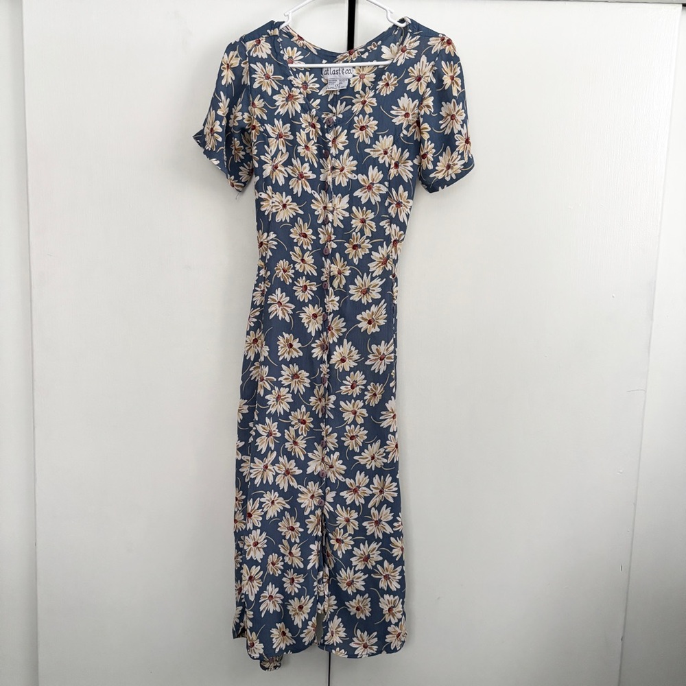 At Last & Co - Daisy Flowy Long Dress with Corset Back Vintage